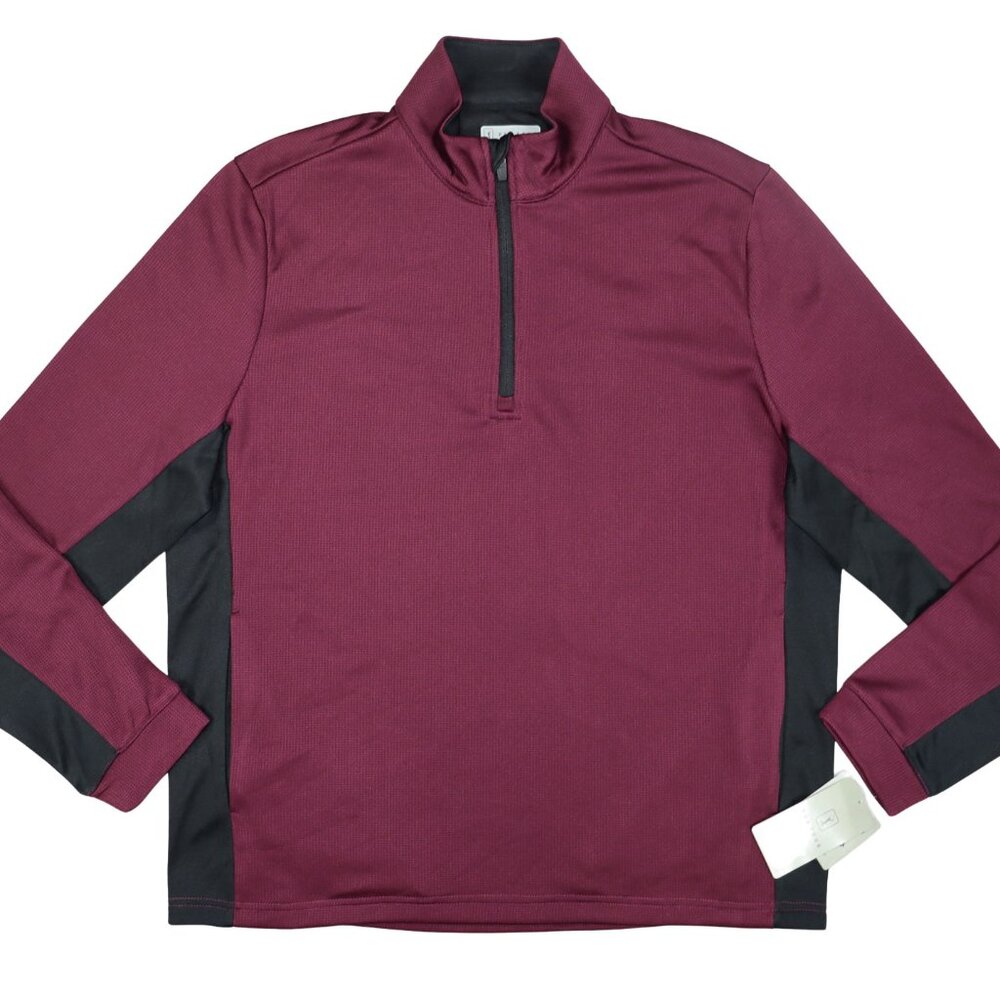 PGA Tour Golf Jacket Men's Thermal Stretch 1/4 Zip Pullover NWT Fig Red